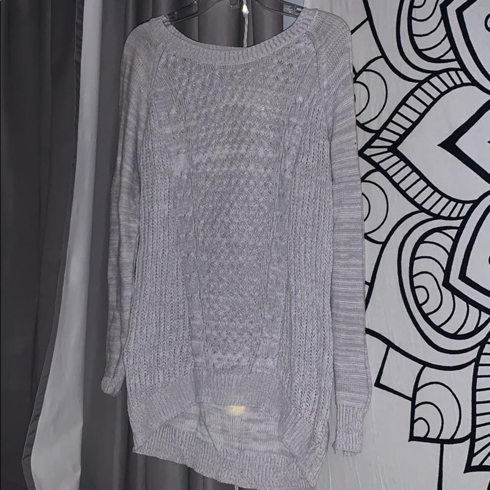 gray sweater